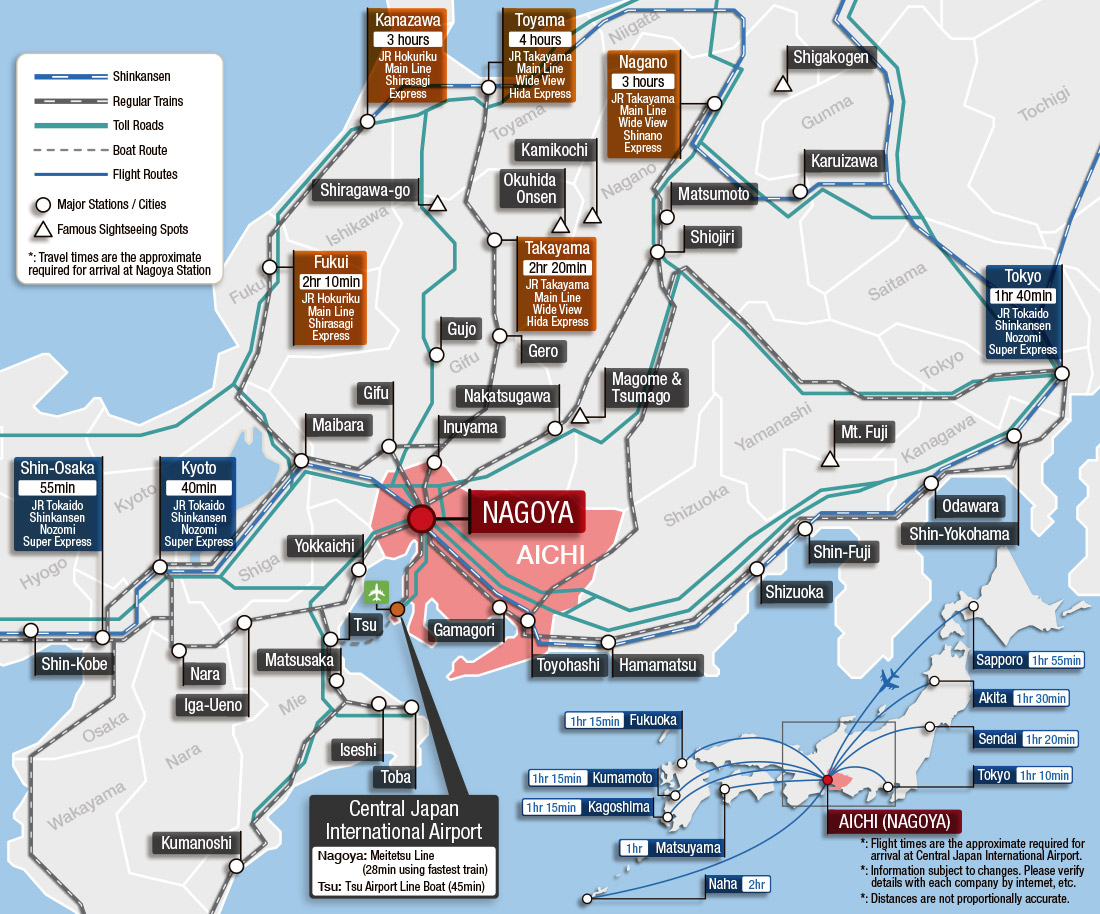 Access to Aichi Prefecture